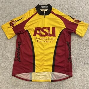 ASU Sun Devils Cycling Jersey Men's 2XL Adrenaline Promotions 3/4 Zip